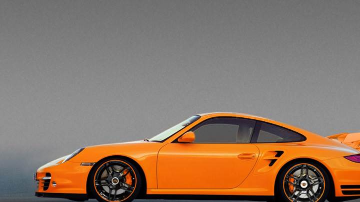 Side Pose Of Porsche 9ff DR640 In Orange